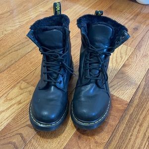 Faux fur lined Doc Martens
